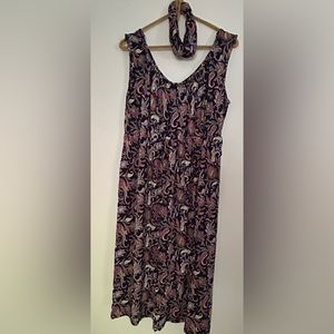 Paisley Latched Mama Labor Dress with Headband, Size L